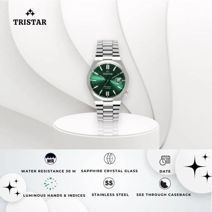 Tristar NJ31GMSSM02 Automatic Green Dial Stainless Steel Men's Watch