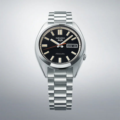 Seiko 5 Sports Series SRPK89K1  Automatic Watch Black Dial 37.4mm Stainless Steel Men's Watch