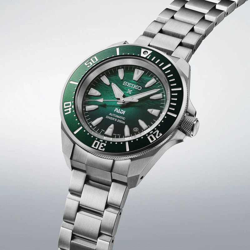 Seiko Prospex PADI Diver SRPL53 Automatic Emerald-Green Dial 41.7mm Stainless Steel Men's Watch detail view