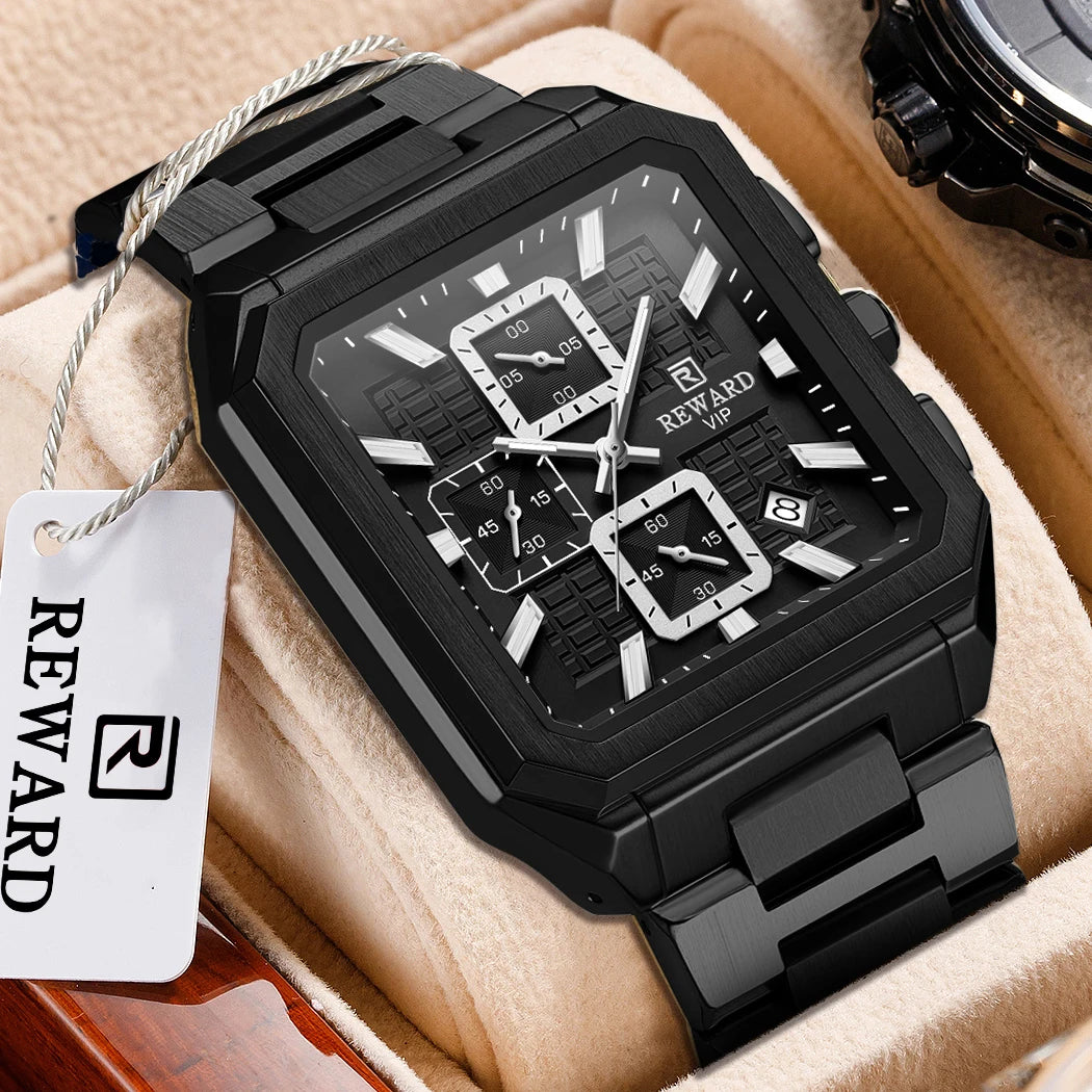 Next-Gen Style – 2026 Men’s Square Watch with Elegant Black Dial