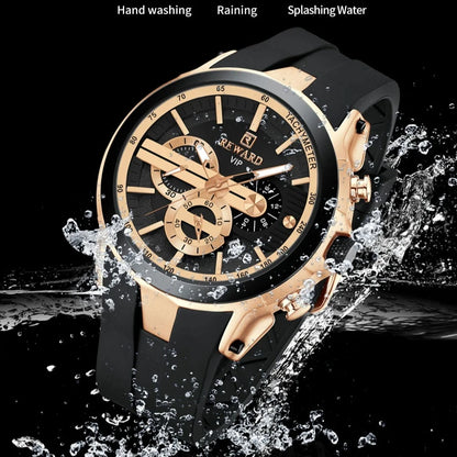 Premium & Trendy Men's Sport Chronograph Watch with Box