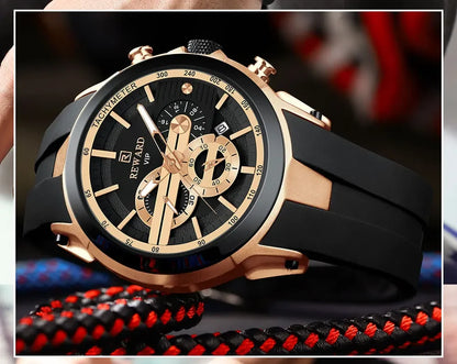 Premium & Trendy Men's Sport Chronograph Watch with Box