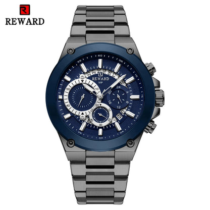 Bold & Refined – REWARD RD812259M Steel Chronograph Watch