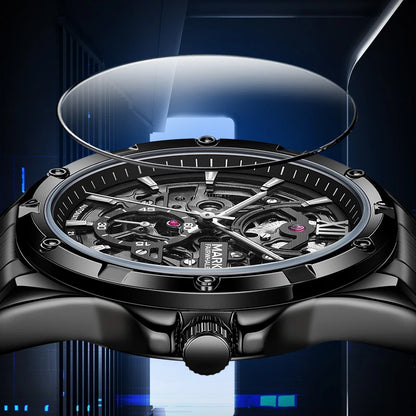 Mark Fairwhale 6960 Automatic Mechanical Watch – Skeleton Design, Waterproof & Luminous