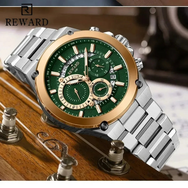 Bold & Refined – REWARD RD812259M Steel Chronograph Watch