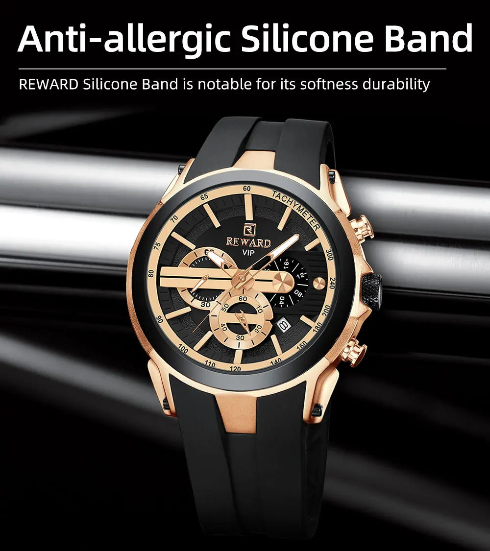 Premium & Trendy Men's Sport Chronograph Watch with Box