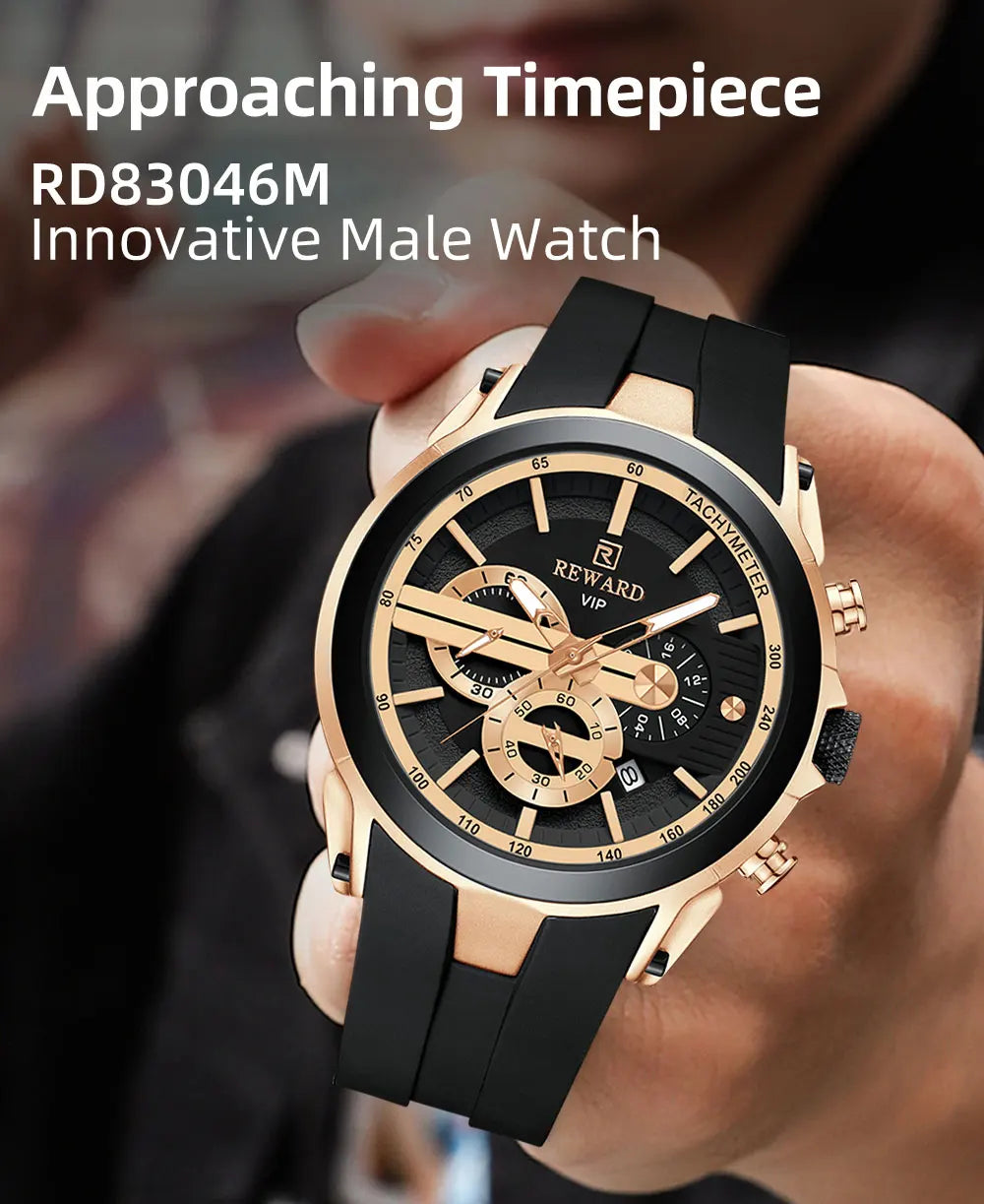 Premium & Trendy Men's Sport Chronograph Watch with Box