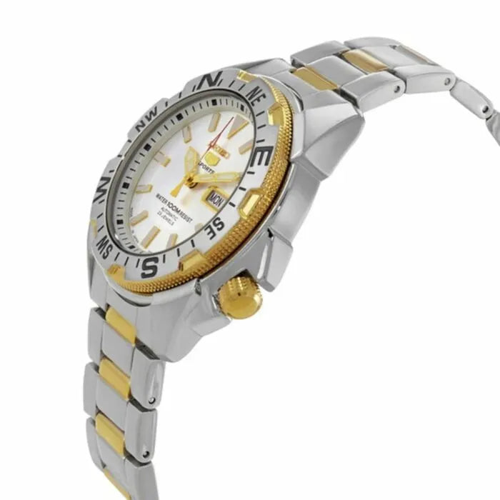 Seiko 5 SNZB24J1 Automatic Stainless Steel Mix-Tone Men's Watch detail view