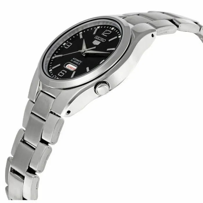 Seiko 5 SNK623K1 Automatic Black Dial 37mm Stainless Steel Men's Watch detail view
