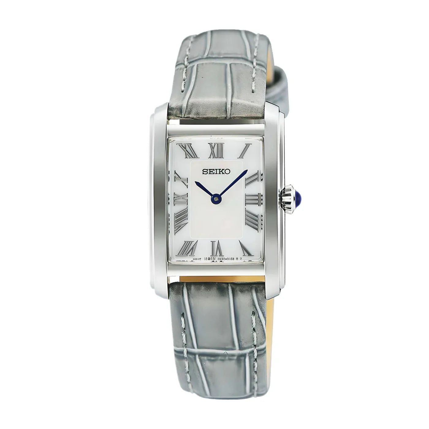 Seiko Conceptual SWR099P1 (Seiko Tank) Rectangular Case White Dial 22.2mm Leather Strap Women's Watch