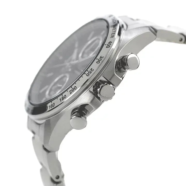 Seiko Spirit SBTR005 Chronograph Black Dial Stainless Steel Men's Watch detail view