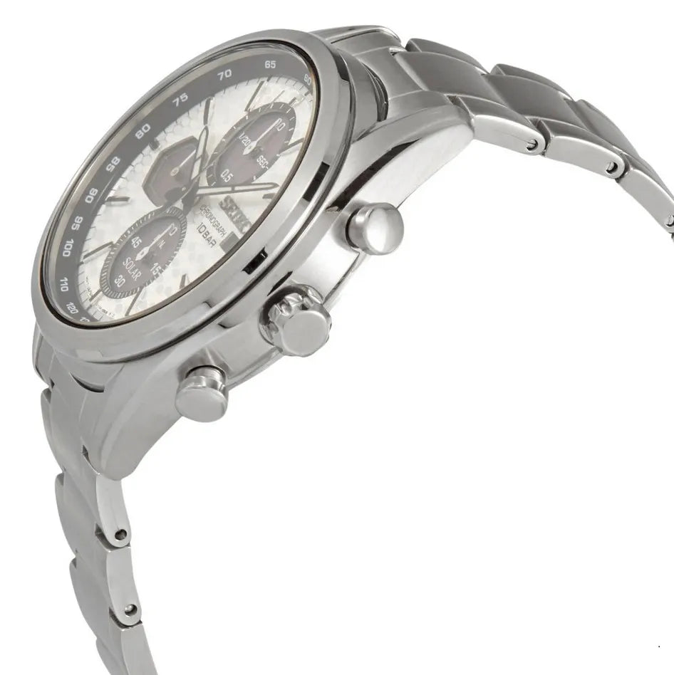 Seiko SSC769P1 Chronograph Solar White Dial Stainless Steel Men's Watch