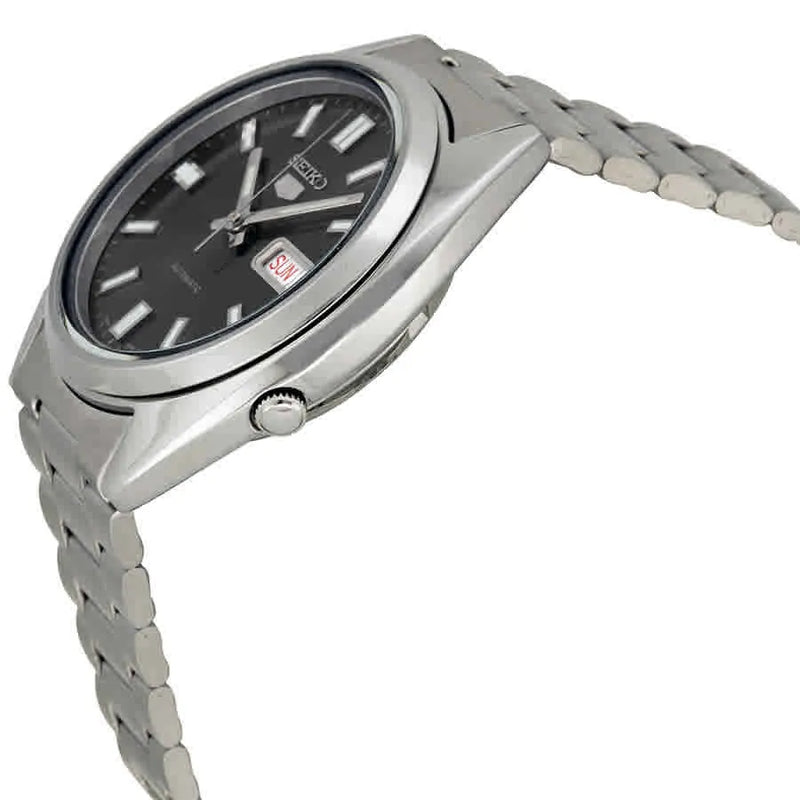 Seiko 5 SNXS79K1 Automatic Sunburst Gray Dial 37mm Stainless Steel Men's Watch detail view