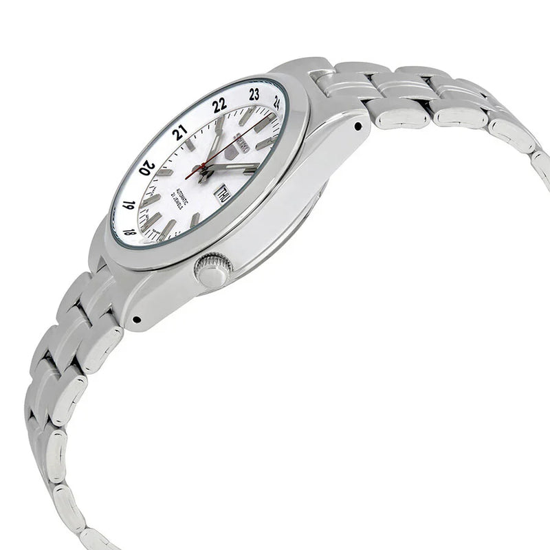 Seiko 5 SNK559J1 21 Jewels Silver Dial Stainless Steel Men's Watch detail view