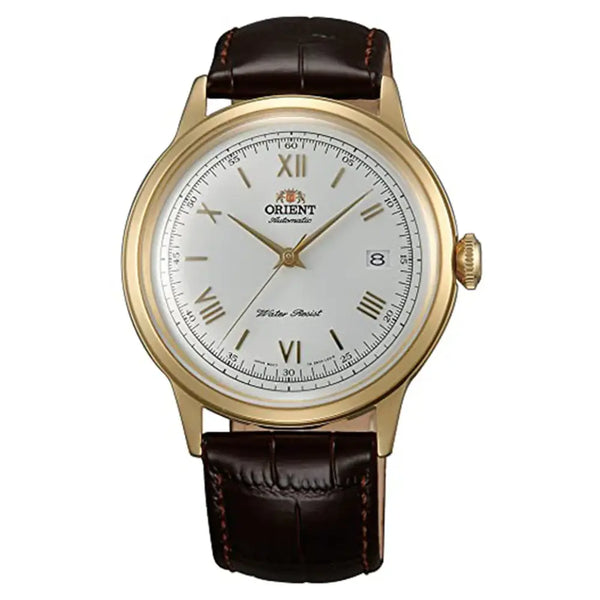 Orient Bambino Version 2 Automatic TAC00007W0 White Dial Leather Strap Men's Watch