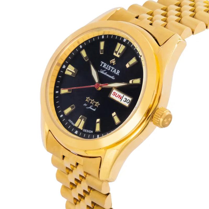 Tristar BA21BMGPM03 Automatic Black Dial Stainless Steel Men's Watch detail view