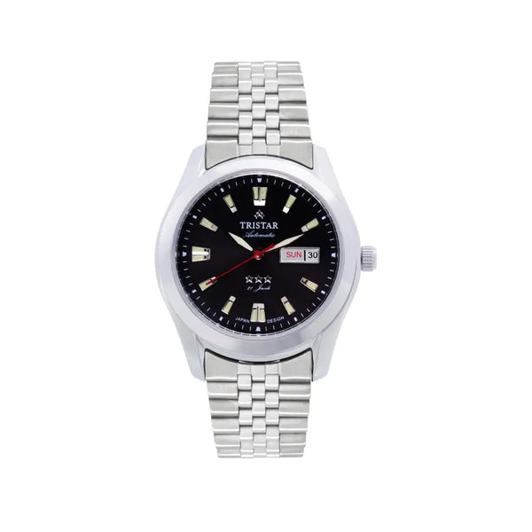 Tristar BA21BMSSM03 Automatic Black Dial Stainless Steel Men's Watch