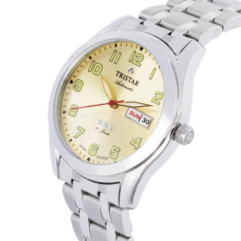 Tristar BA22CMSSM03 Automatic Neo-Brite Dial Stainless Steel Men's Watch detail view