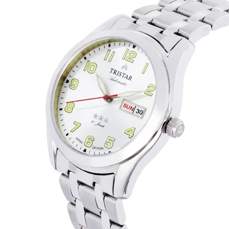 Tristar BA22WMSSM03 Automatic Silver Dial Stainless Steel Men's Watch detail view