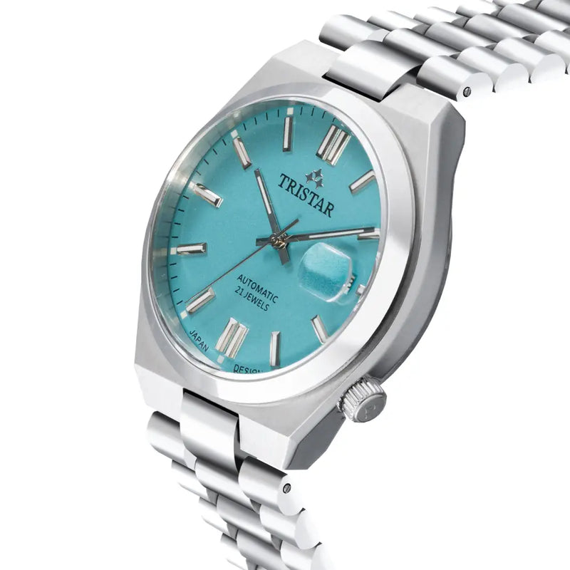 Tristar NJ31NMSSM02 Automatic Turqoise Dial Stainless Steel Men's Watch detail view