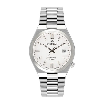 Tristar NJ31WMSSM02 Automatic White Dial Stainless Steel Men's Watch