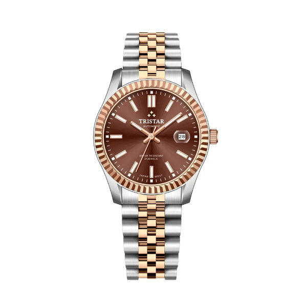 Tristar RD-Series Automatic Brown Dial 40mm Stainless Steel Men's Watch - RD31TMRTM02