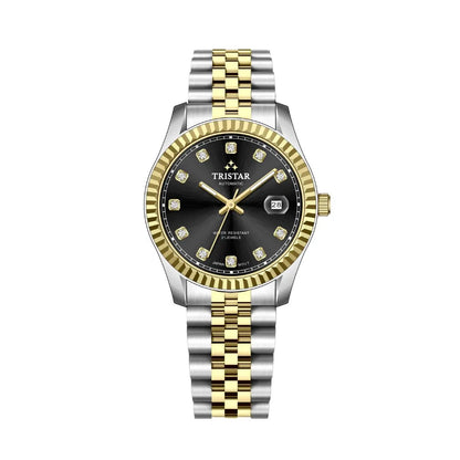 Tristar RD-Series Automatic Black Stone Dial 40mm Stainless Steel Men's Watch - RD41BM2TM02