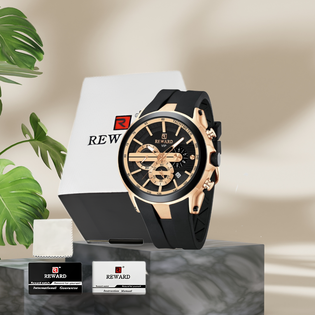 Premium & Trendy Men's Sport Chronograph Watch with Box