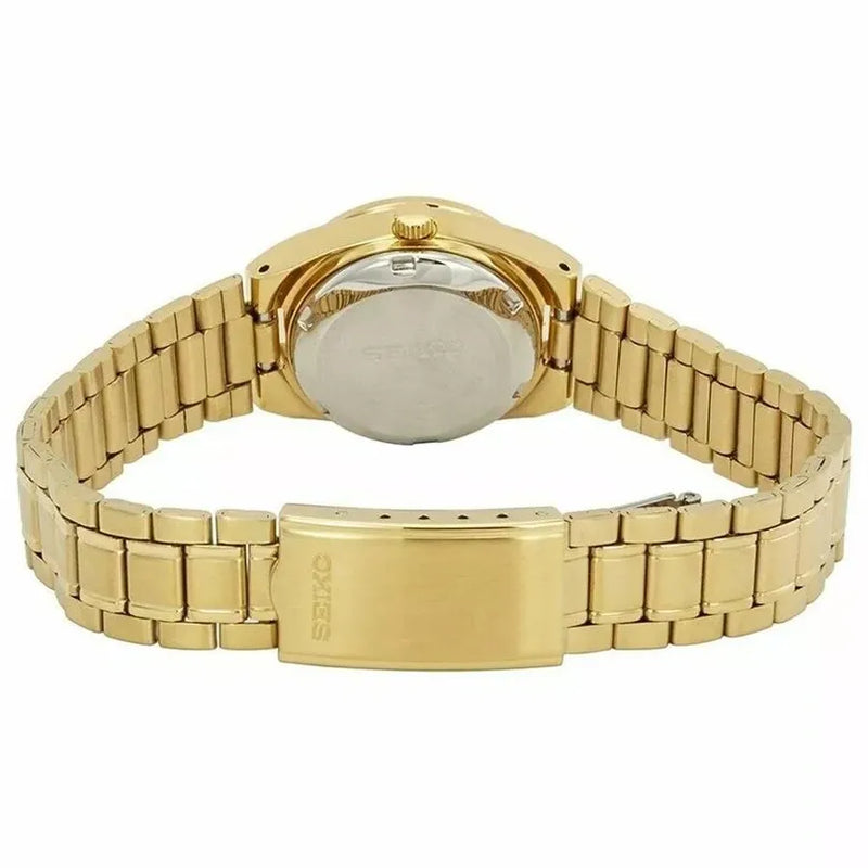 Seiko 5 SYM602K1 Automatic Black Dial 23mm Stainless Steel Ladies Watch detail view