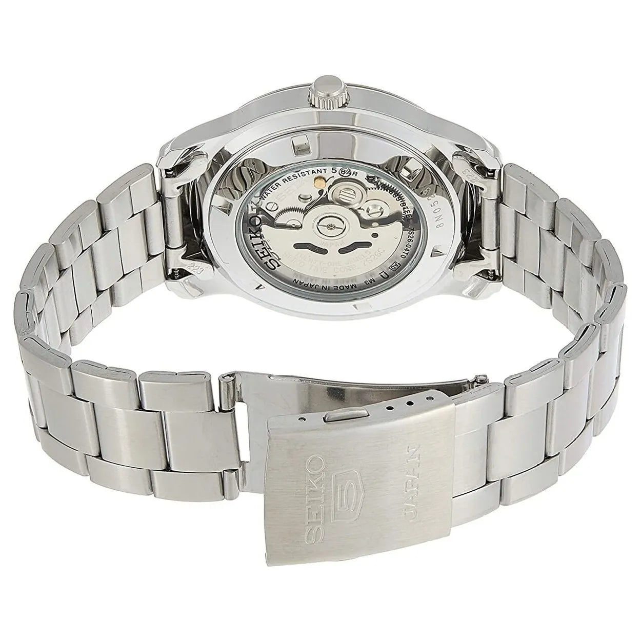 Seiko 5 SNKP15K1 21 Jewels Automatic Classy White and Gold Dial Stainless Steel Men's Watch