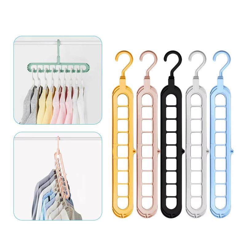 9-in-1 Space Saver! – Rotating Windproof Clothes Organizer (2pcs) detail view