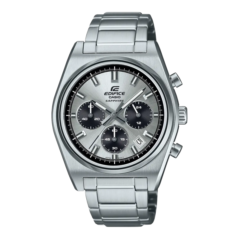 Casio Edifice Standard Chronograph EFB-730D-7AVUDF Silver Dial 40mm Stainless Steel Men's Watch detail view
