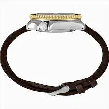 Seiko 5 Sports SSK036K1 GMT In Mocha Leather 42.5mm Strap Men's Watch detail view