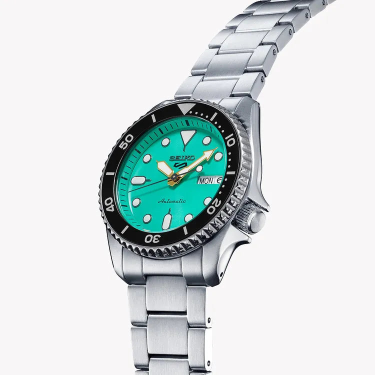 Seiko 5 SRPK33K1 Sports Automatic Rare Tiffany Blue Dial 38.0mm Stainless Steel Men's Watch