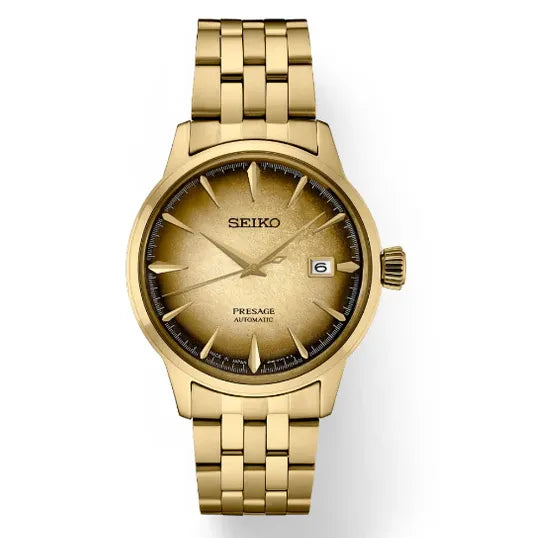 Seiko SRPK48 Presage Cocktail Time Automatic Gold Dial Stainless Steel Men's Watch