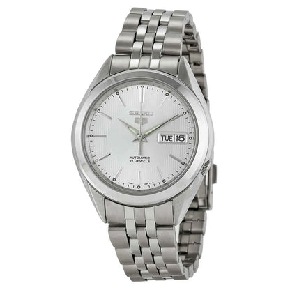Seiko 5 SNKL15K1 21 Jewels Automatic Silver Dial 38mm Stainless Steel Men's Watch