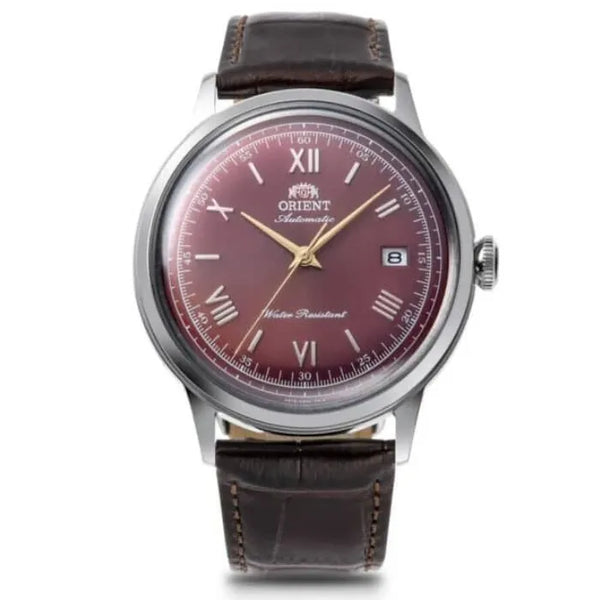 Orient Bambino 75 Anniversary 2025 Release RA-AC0026R Rare Bordeaux Classic Domed Glass Dial 40.5mm Automatic Men's Watch