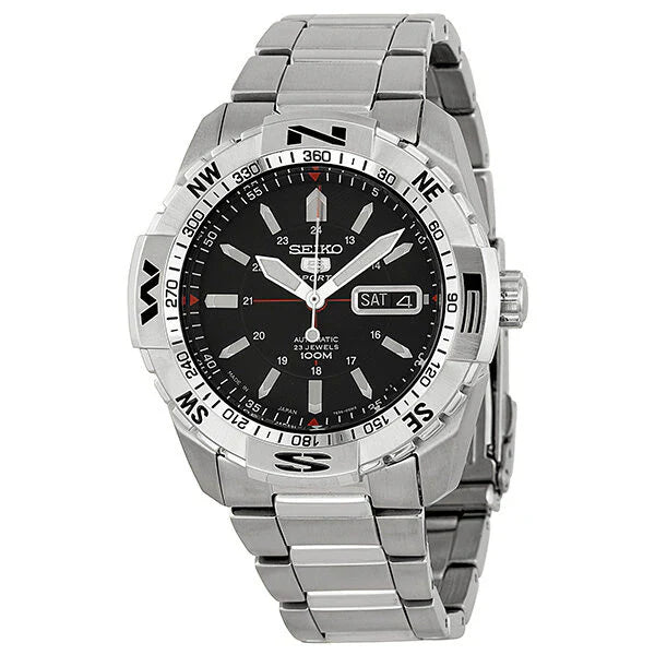 Seiko 5 Sports SNZJ05J1 Automatic Black Dial Stainless Steel Men's Watch