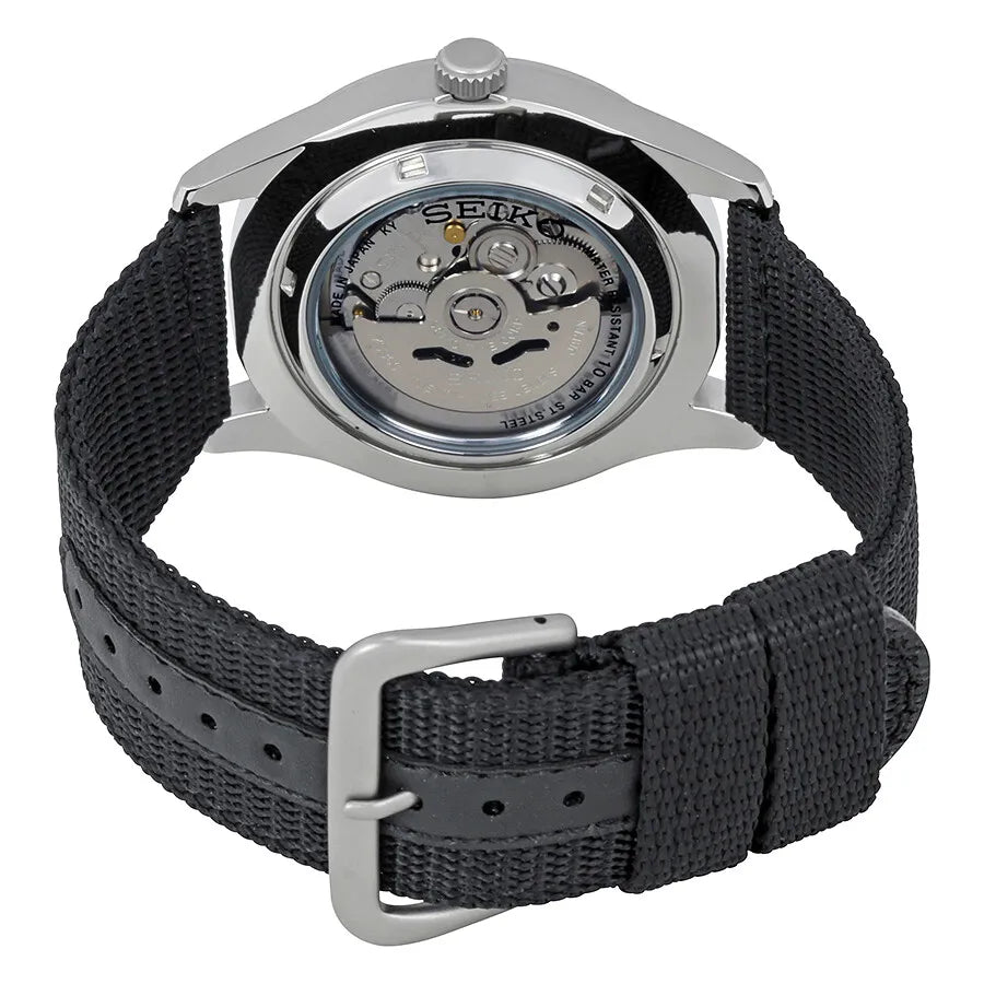 Seiko 5 Sports SNZG15J1 Automatic Field Watch Black Dial 42mm Nylon Strap Men's Watch