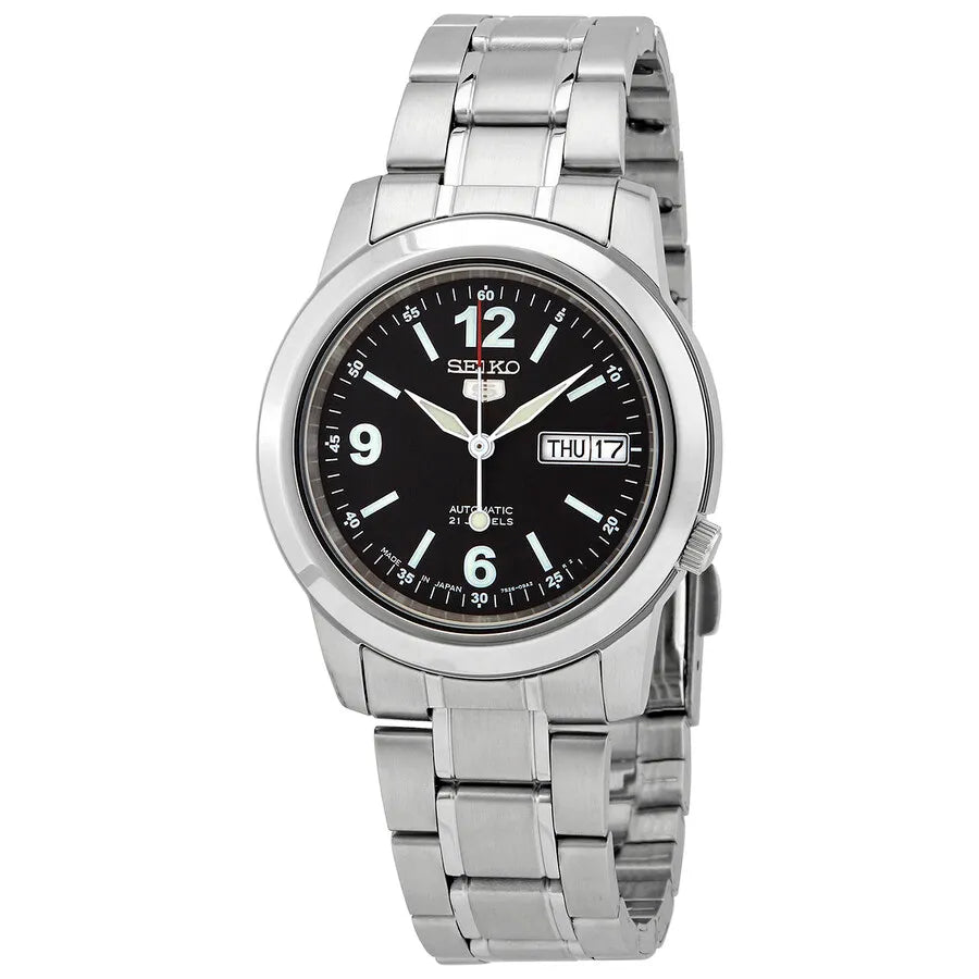 Seiko 5 SNKE63J1 Automatic 21 Jewels Black Dial 39mm Stainless Steel Men's Watch
