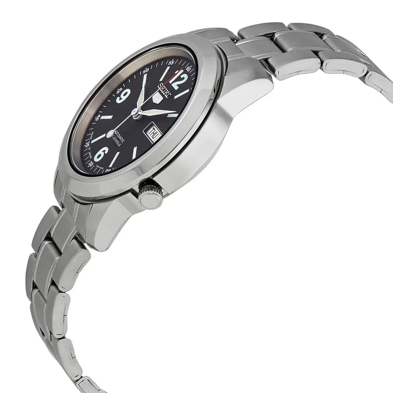 Seiko 5 SNKE63J1 Automatic 21 Jewels Black Dial 39mm Stainless Steel Men's Watch detail view