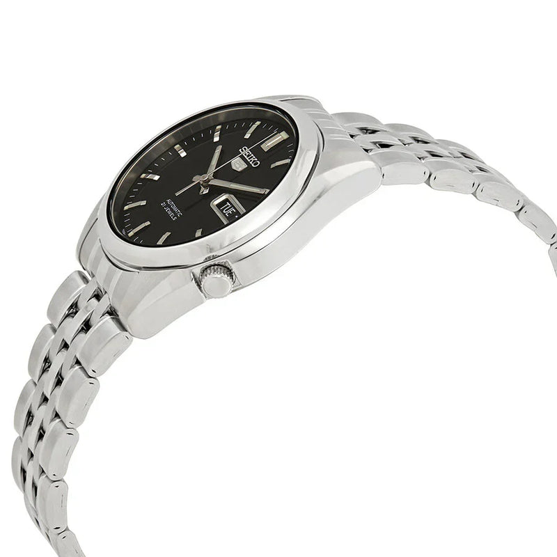 Seiko 5 Series SNK361K1 Automatic Black Dial 37mm Stainless Steel Men's Watch detail view