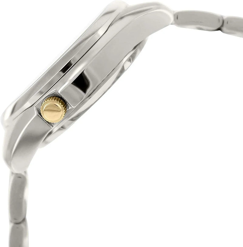 Seiko 5 SNKL57K1 21 Jewels Automatic White Dial Dual-Tone Stainless Steel Men's Watch detail view