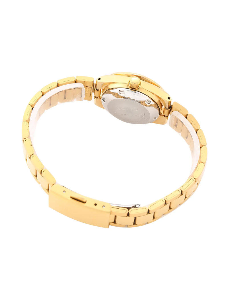 Seiko 5 Sports SYMG44K1 21 Jewels Automatic Champagne Dial Stainless Steel Ladies Watch detail view