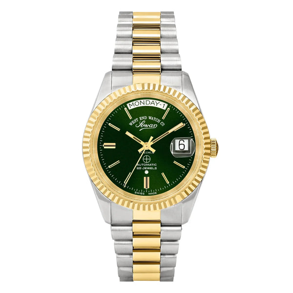 West End The Classics Automatic 6828.20.3330Y Green Dial & Two-Tone Stainless Steel Unisex Watch