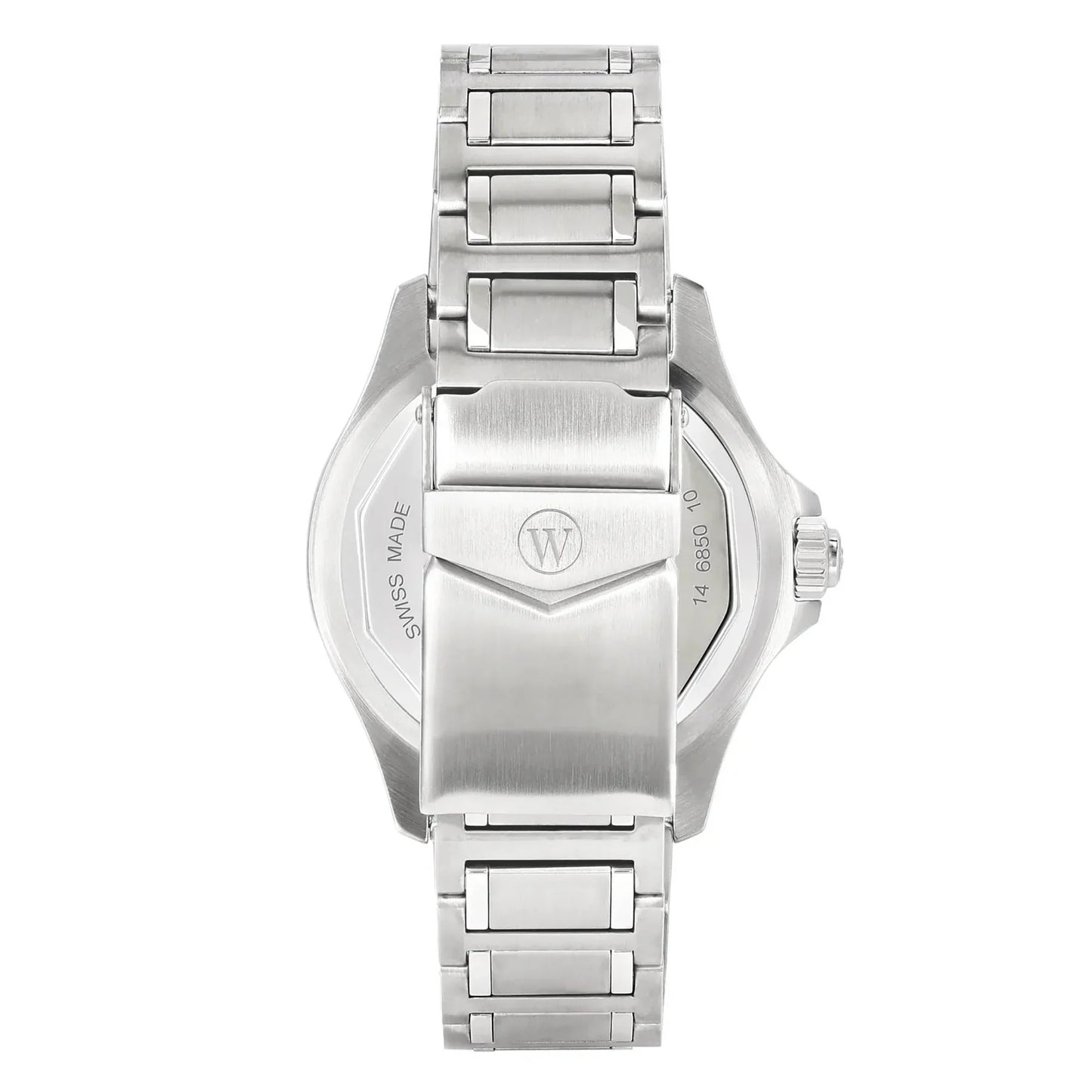 West End Impermeable Automatic Diver 6850.10.3333N-ALB Black Dial Stainless Steel Men's Watch