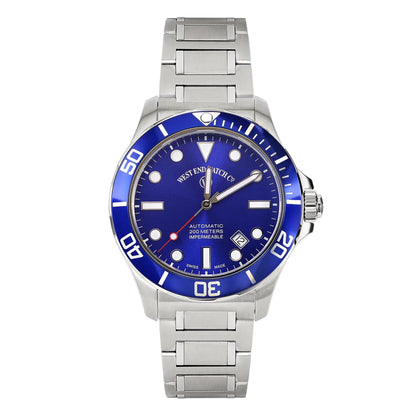West End Impermeable Automatic Diver 6850.10.3335N-ALBL Blue Dial Stainless Steel Men's Watch