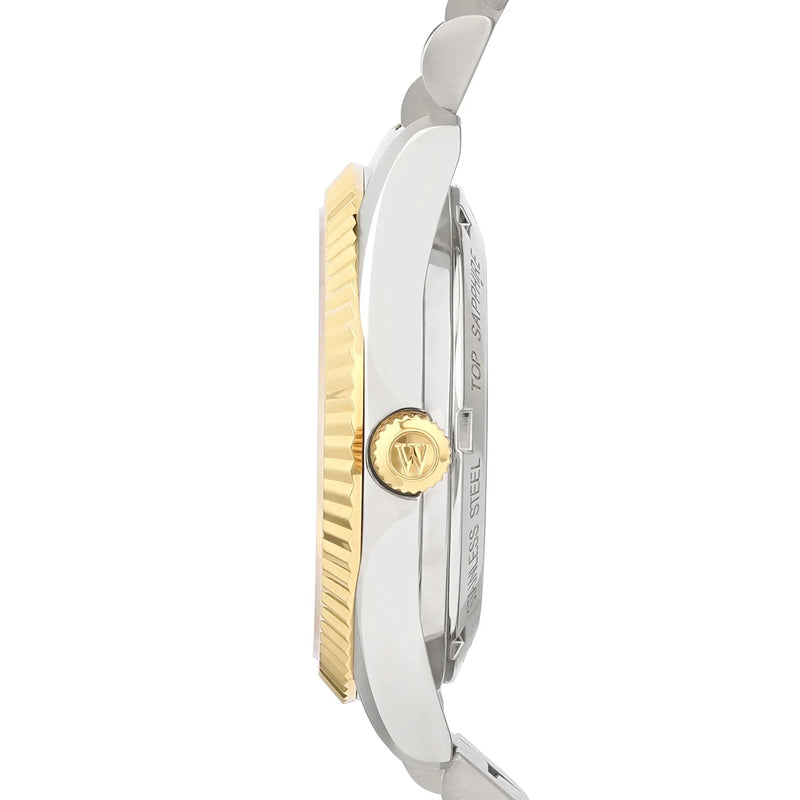 West End The Classics Automatic 6858.20.3330Y Green Dial & Two-Tone Stainless Steel Women's Watch detail view