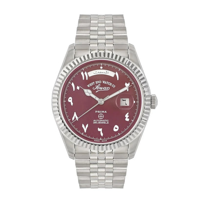 West End The Classics XL Automatic 6868.10.H-MAROON Maroon Dial Stainless Steel Men's Watch