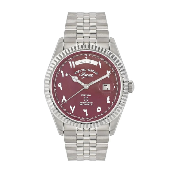 West End The Classics XL Automatic 6868.10.H-MAROON Maroon Dial Stainless Steel Men's Watch